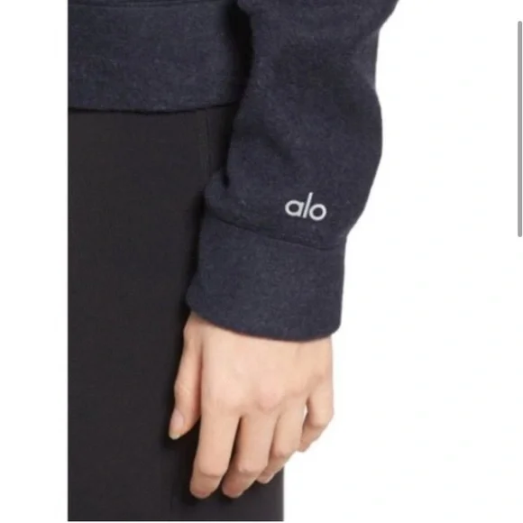 ALO Yoga Carve Pullover Navy Blue Medium - Picture 5 of 6